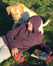 Photo of 14-year-old Canyon and dog Kasey, who was killed by M-44 in this spot