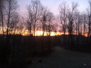 Sunrise over the land