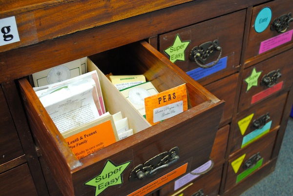 Seed Libraries where library members can “borrow” fruit and veg seeds for&nbsp;free