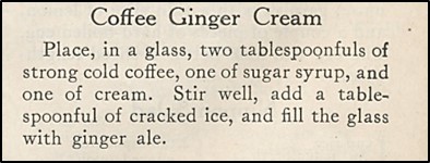 Recipe for Coffee Ginger Cream
