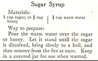 Recipe for Sugar Syrup