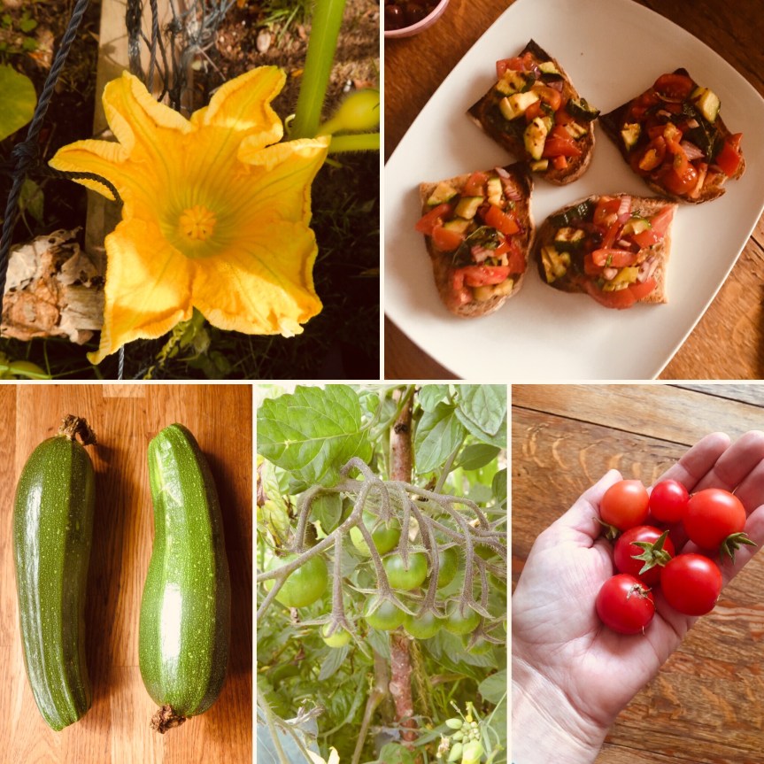 Garden Glut Tomato and Courgette&nbsp;Bruschetta