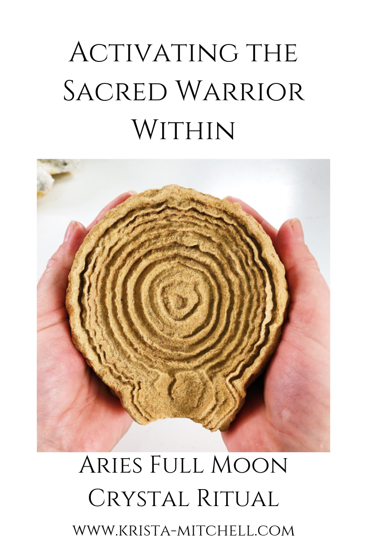 Activating the Sacred Warrior Within: Aries Full Moon Crystal Ritual / www.krista-mitchell.com